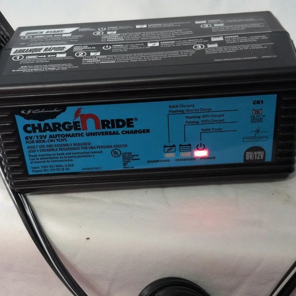 Tested 6V 12V Ride On Toy Battery Charger Power Wheels Kid Trax Univ w/ Adapters